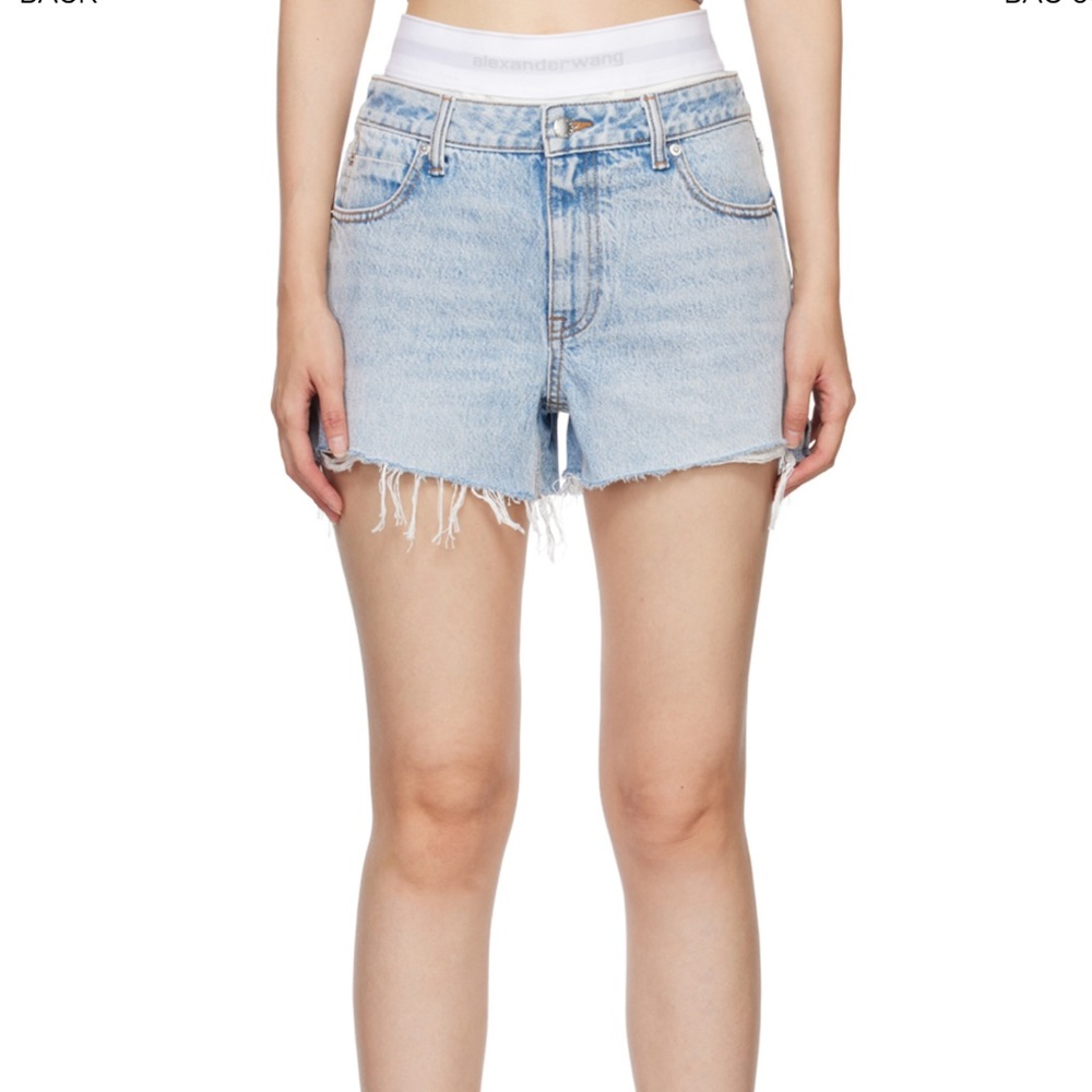 Alexander Wang High Rise Denim Shorts - Picture 7 of 8